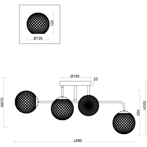 Люстра Freya FR8016PL-06BBS