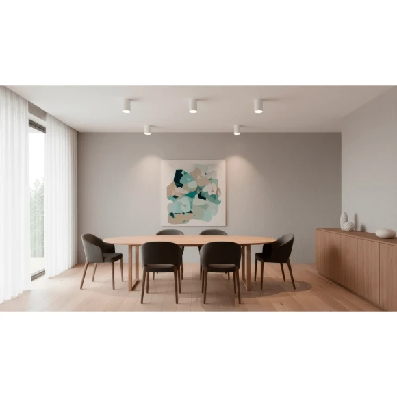 Crystal Lux CLT 084C WH 1400/344 Светильник потолочный накладной точечный, белый матовый цилиндр под лампу GU10 макс. 50Вт, 110x70мм, белый спот для кухни, коридора и прихожей, IP20 220V