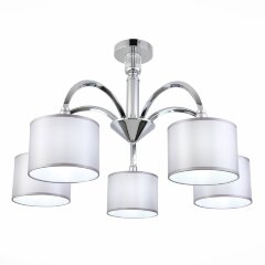 SLE107202-05 Светильник потолочный Хром/Светло-серый E14 5*40W SNERE SLE107202-05 Светильник потолочный Хром/Светло-серый E14 5*40W SNERE