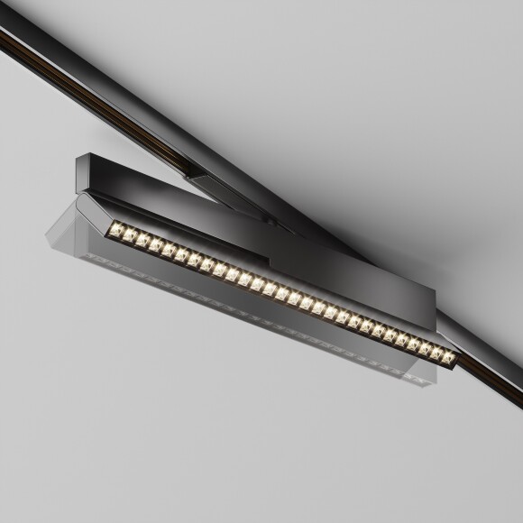 Maytoni EXILITY X TR242-2-12W4K-B Трековый складной поворотный светодиодный черный магнитный светильник книжка шириной 28см, с DIP переключателем группы включения на корпусе, LED 12Вт 4000K 1200Лм CRI90 40° IP20 48В Maytoni EXILITY X TR242-2-12W4K-B Трековый складной поворотный светодиодный черный магнитный светильник книжка шириной 28см, с DIP переключателем группы включения на корпусе, LED 12Вт 4000K 1200Лм CRI90 40° IP20 48В