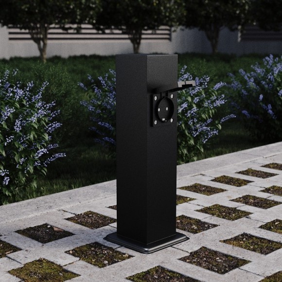 SL9012.415.00 Столб уличный 4 розетки ST-Luce черный - -*15W SOCKET