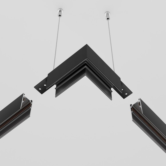 Угловой соединитель для накладного шинопровода Maytoni Exility TRA034HCL-41B