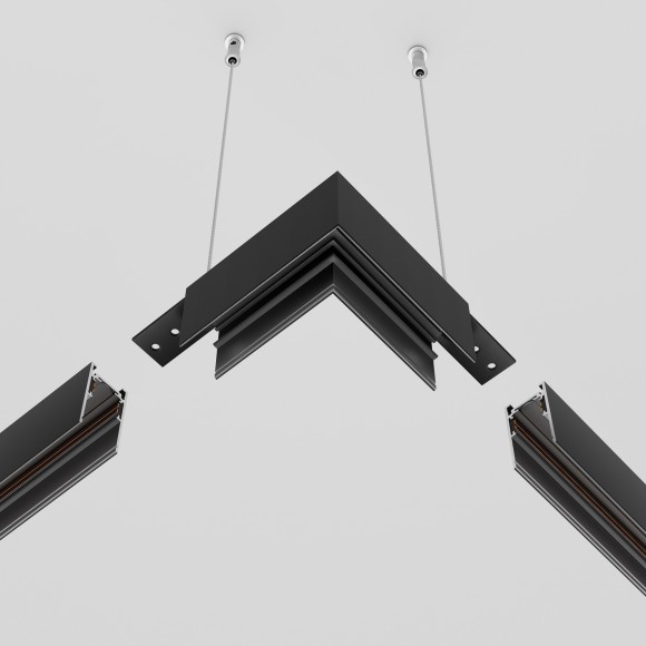 Угловой соединитель для накладного шинопровода Maytoni Exility TRA034HCL-41B