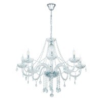 39101 BASILANO BASILANO 1 Люстра потолочная с восемью лампами E14, 320Вт, D120, хромированный металл, стекло