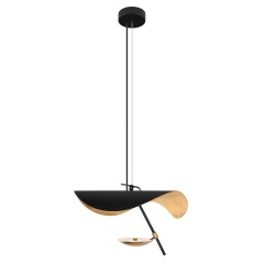 10479/400 Loft It PALLIUM подвесной светильник, LED 13 Вт, 3000 К, чёрный и золотой металлический плафон, IP20, 220 В