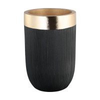 428196 MUARAKAMAN Декоративная ваза из стекловолокна, черный, золото, Ø390, H600