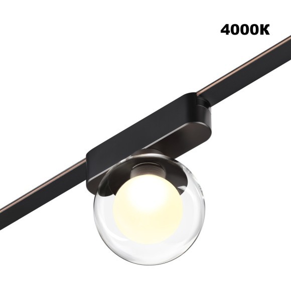359474 Трековый ременный светодиодный SMART светильник c доп. механическим перекл. цветности Novotech EASY CRI90+ 3000-6000К 170Лм 80° 6W TUYA, Алиса, Wi-Fi