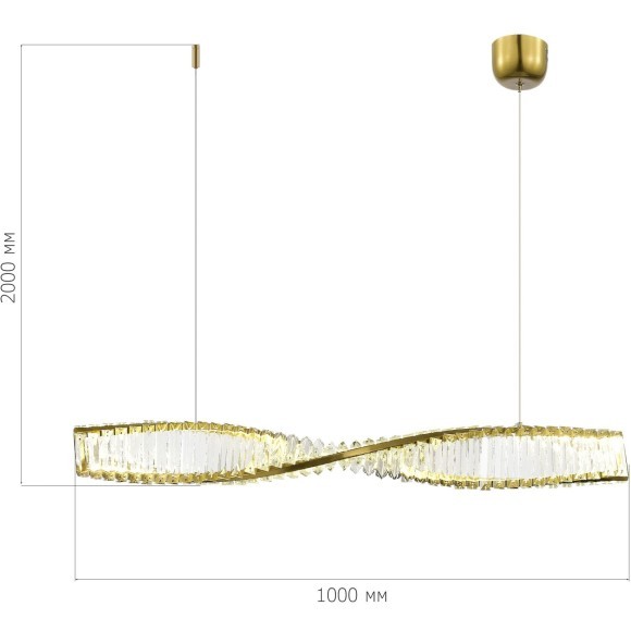 SL6205.323.01 Светильник подвесной ST-Luce Латунь/Прозрачный LED 1*25W 4000K ELICA