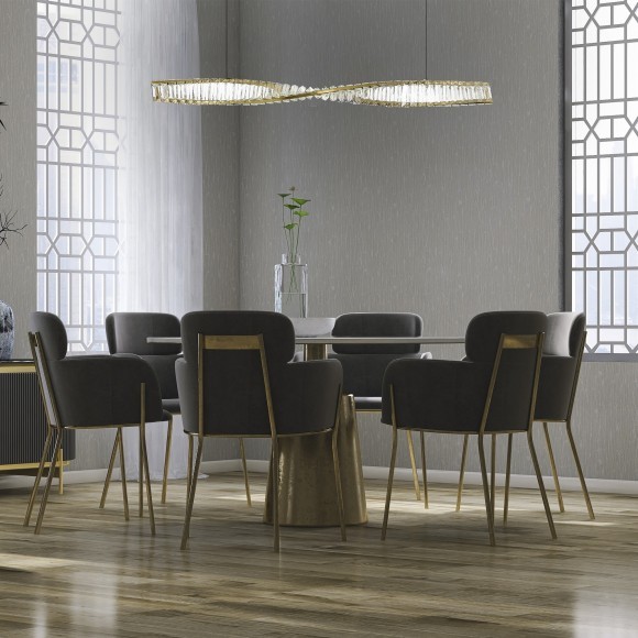 SL6205.323.01 Светильник подвесной ST-Luce Латунь/Прозрачный LED 1*25W 4000K ELICA