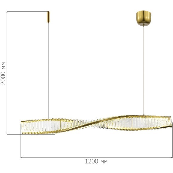 SL6205.323.01 Светильник подвесной ST-Luce Латунь/Прозрачный LED 1*25W 4000K ELICA