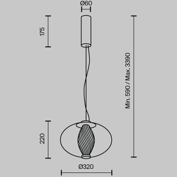 Подвесной светильник Maytoni MOD406PL-L8B3K