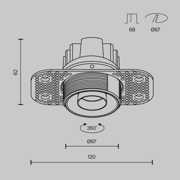 Встраиваемый светильник Technical DL128-10W4K-TRS-B Встраиваемый светильник Technical DL128-10W4K-TRS-B