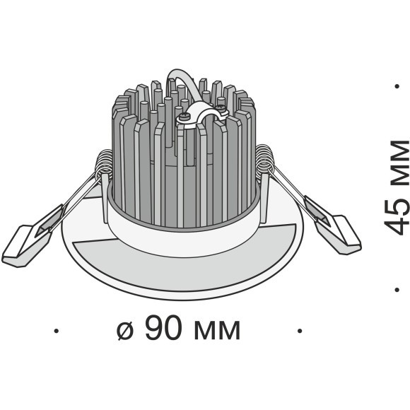 Встраиваемый светильник Maytoni DL038-2-L7W Zen светодиодный LED 7W