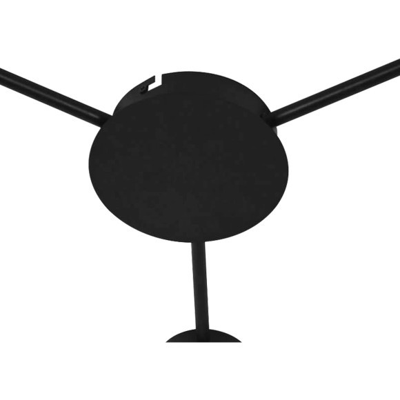 Черная потолочная люстра высотой 9см под 3 лампы GX53 (нет в комплекте) Fico Lightstar 740037