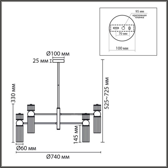 Люстра потолочная Е14 8*40W Lumion DENVER 8276/8 Люстра потолочная Е14 8*40W Lumion DENVER 8276/8