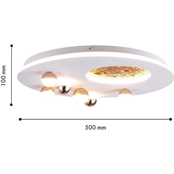 4630-5C, потолочный светильник, D500xH100, LEDx42W, 2530LM, 4000K, included