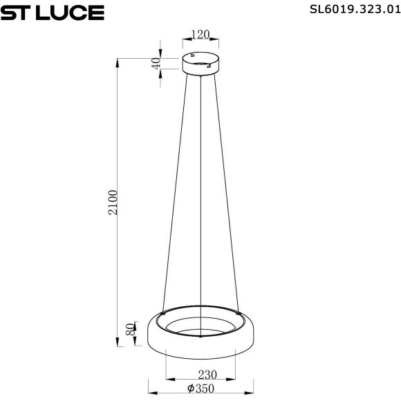 SL6019.323.01 Светильник подвесной ST-Luce Черный/Дымчатый, Белый LED 1*18W 3000K FORAY SL6019.323.01 Светильник подвесной ST-Luce Черный/Дымчатый, Белый LED 1*18W 3000K FORAY
