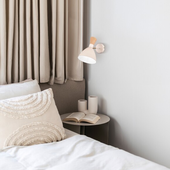 SLE1256-501-01 Светильник настенный Бежевый/Бежевый, Светлое дерево, Золотистый E14 1*40W VISTA