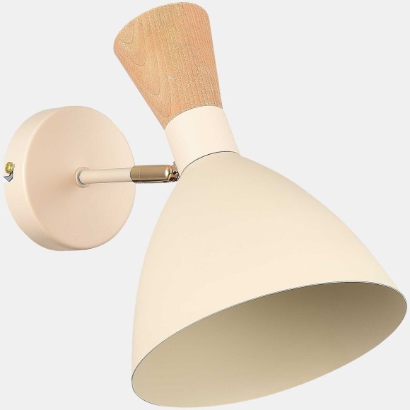 SLE1256-501-01 Светильник настенный Бежевый/Бежевый, Светлое дерево, Золотистый E14 1*40W VISTA