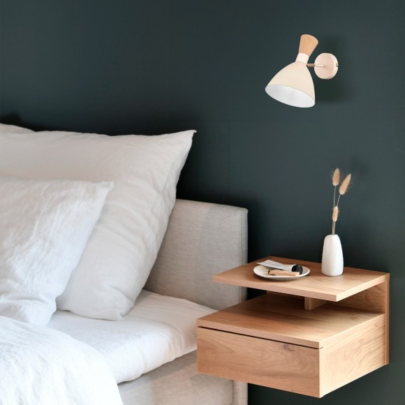 SLE1256-501-01 Светильник настенный Бежевый/Бежевый, Светлое дерево, Золотистый E14 1*40W VISTA