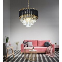 Подвесная люстра LDP 6003-400 BK+F.GD Подвесная люстра LDP 6003-400 BK+F.GD