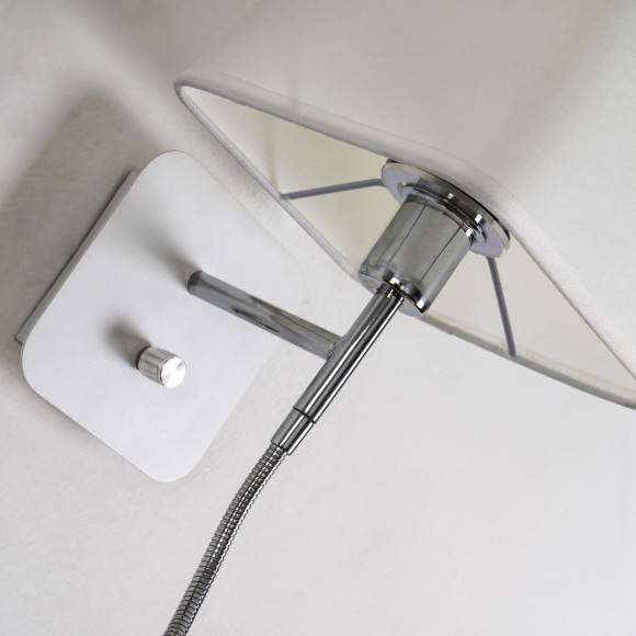 Настенный светильник на гибкой ножке Favourite 1687-2W Baumwolle под лампу 1xE14 40W Настенный светильник на гибкой ножке Favourite 1687-2W Baumwolle под лампу 1xE14 40W