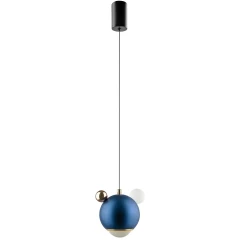 AMIGO SP LED BLUE 1084/201 Crystal Lux Синий подвесной светильник, LED 6,5 Вт, 4000 К, 382 Лм, CRI 80, IP20, 220 В