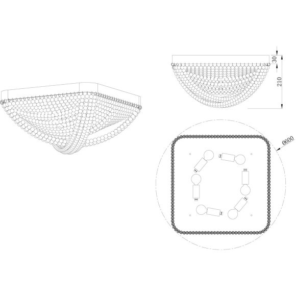 Люстра потолочная Stilfort 2169/09/06C серия Marelli