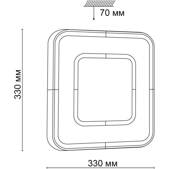 3047/CLN TAN SN 224 Светильник пластик/белый/черный LED 36Вт 4000К 330х330 IP43 ARTI