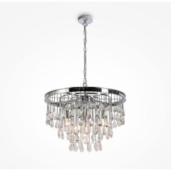 Подвесная люстра хрустальная Linn MOD091PL-05CH Подвесная люстра хрустальная Linn MOD091PL-05CH
