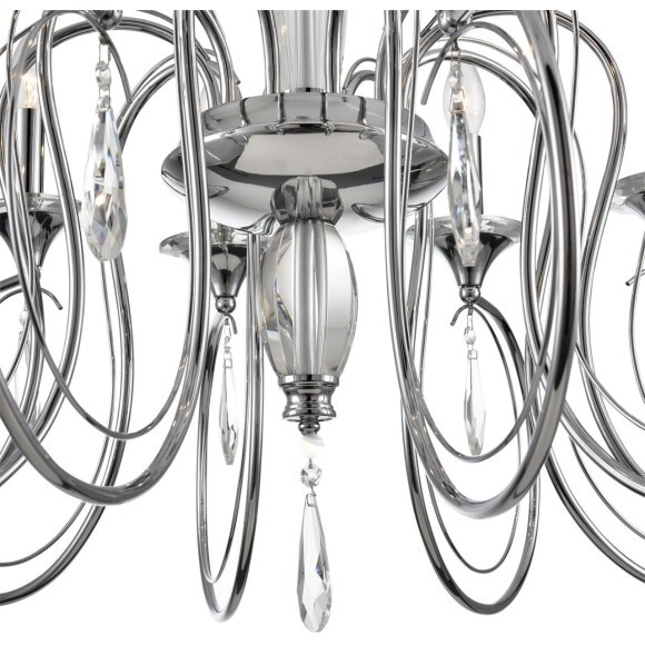 8032/10 CLASSI LN24 хром, металл/хрусталь Люстра подвесная Е14 10*40W 220V LAOKA