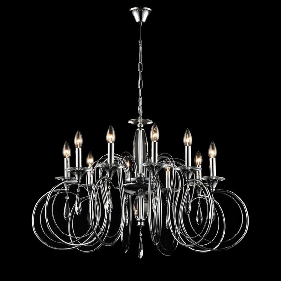 8032/10 CLASSI LN24 хром, металл/хрусталь Люстра подвесная Е14 10*40W 220V LAOKA