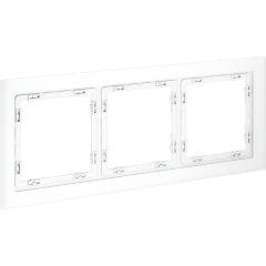 Рамка стеклянная VOLTUM S70 на 3 поста, (белый,матовый,стекло)