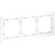 Рамка стеклянная VOLTUM S70 на 3 поста, (белый,матовый,стекло)