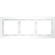 Рамка стеклянная VOLTUM S70 на 3 поста, (белый,матовый,стекло)