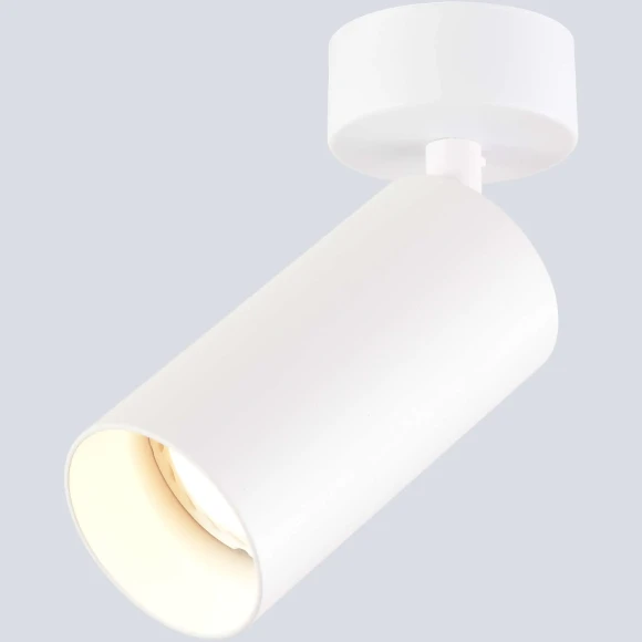 Crystal Lux CLT 084CW1R WH 1400/346 Светильник потолочный накладной поворотный точечный, белый матовый цилиндр под лампу GU10 макс.50Вт, белый спот для кухни, коридора и прихожей, IP20, 220V
