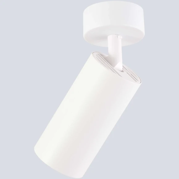 Crystal Lux CLT 084CW1R WH 1400/346 Светильник потолочный накладной поворотный точечный, белый матовый цилиндр под лампу GU10 макс.50Вт, белый спот для кухни, коридора и прихожей, IP20, 220V