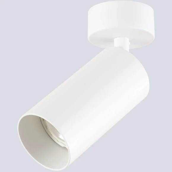 Crystal Lux CLT 084CW1R WH 1400/346 Светильник потолочный накладной поворотный точечный, белый матовый цилиндр под лампу GU10 макс.50Вт, белый спот для кухни, коридора и прихожей, IP20, 220V