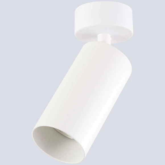 Crystal Lux CLT 084CW1R WH 1400/346 Светильник потолочный накладной поворотный точечный, белый матовый цилиндр под лампу GU10 макс.50Вт, белый спот для кухни, коридора и прихожей, IP20, 220V