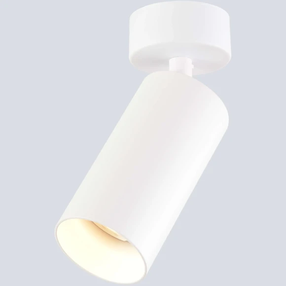 Crystal Lux CLT 084CW1R WH 1400/346 Светильник потолочный накладной поворотный точечный, белый матовый цилиндр под лампу GU10 макс.50Вт, белый спот для кухни, коридора и прихожей, IP20, 220V