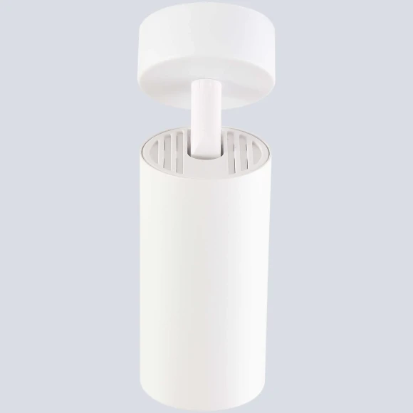 Crystal Lux CLT 084CW1R WH 1400/346 Светильник потолочный накладной поворотный точечный, белый матовый цилиндр под лампу GU10 макс.50Вт, белый спот для кухни, коридора и прихожей, IP20, 220V