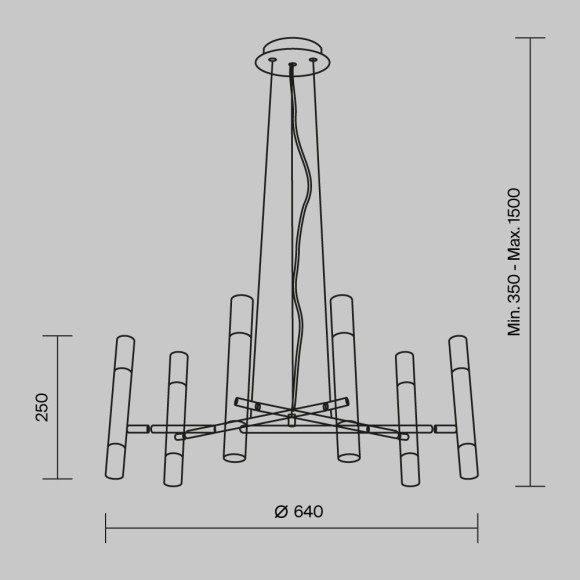 Люстра паук Maytoni MOD031PL-12B Vigo под лампы 12xG9 25W