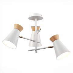 SLE1252-502-03 Светильник потолочный Белый, Золотистый/Белый, Дерево E27 3*60W ALFEO SLE1252-502-03 Светильник потолочный Белый, Золотистый/Белый, Дерево E27 3*60W ALFEO