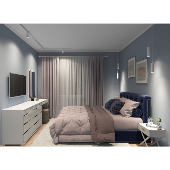 1м белый однофазный двужильный накладной шинопровод Denkirs TR1001-WH/1 1м белый однофазный двужильный накладной шинопровод Denkirs TR1001-WH/1