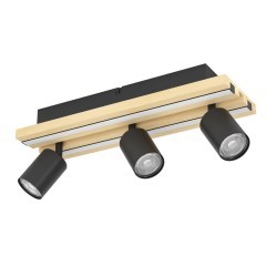 390523 EGLO GESTEIRA Светодиодный настенно-потолочный светильник 23Вт 1900Лм 3000K сталь дерево черный коричневый 390523 EGLO GESTEIRA Светодиодный настенно-потолочный светильник 23Вт 1900Лм 3000K сталь дерево черный коричневый