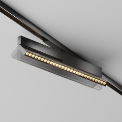Maytoni EXILITY X TR242-4-12WTW-DD2-B Трековый складной поворотный светодиодный черный магнитный светильник книжка шириной 28см, с полным управлением по DALI 2.0 DT8, LED 12Вт 2700-6000K 1140Лм CRI90 40° IP20 48В
