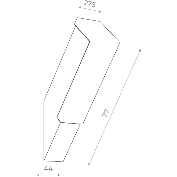SL096.411.02 Светильник уличный настенный ST-Luce Черный/Белый LED 1*6W 4000K POSTO