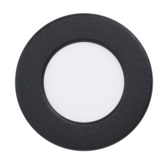 901412 Светодиод встраиваемый свет-к  с рег-кой цветовой темп-ры FUEVA 6, 3,7W(LED), ?88, IP44,2700K, 4000K, 6500K, 450lm, пластик, черный, белый