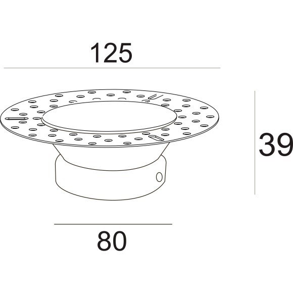 Светильник встраиваемый в стену Maytoni DL042-01W Dot под лампу 1xGU10 50W