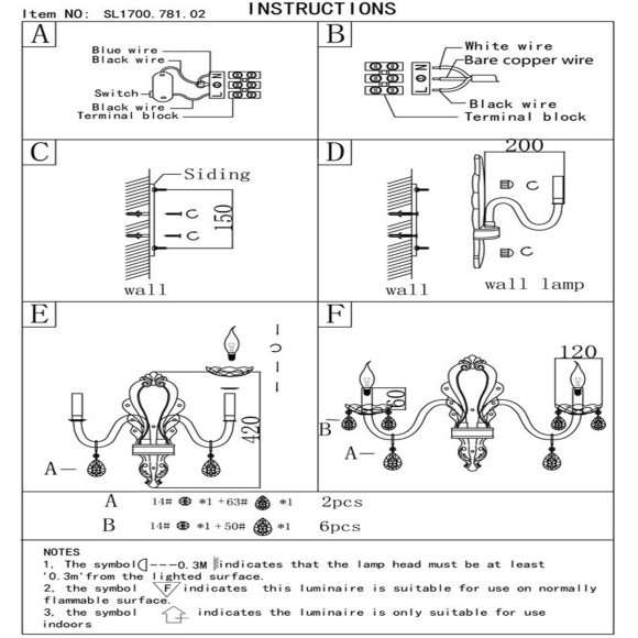 SL1700.781.02 Бра ST-Luce Разноцветный E14 2*40W FIATA